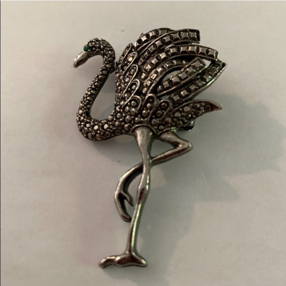 Marcasite Flamingo Antique
